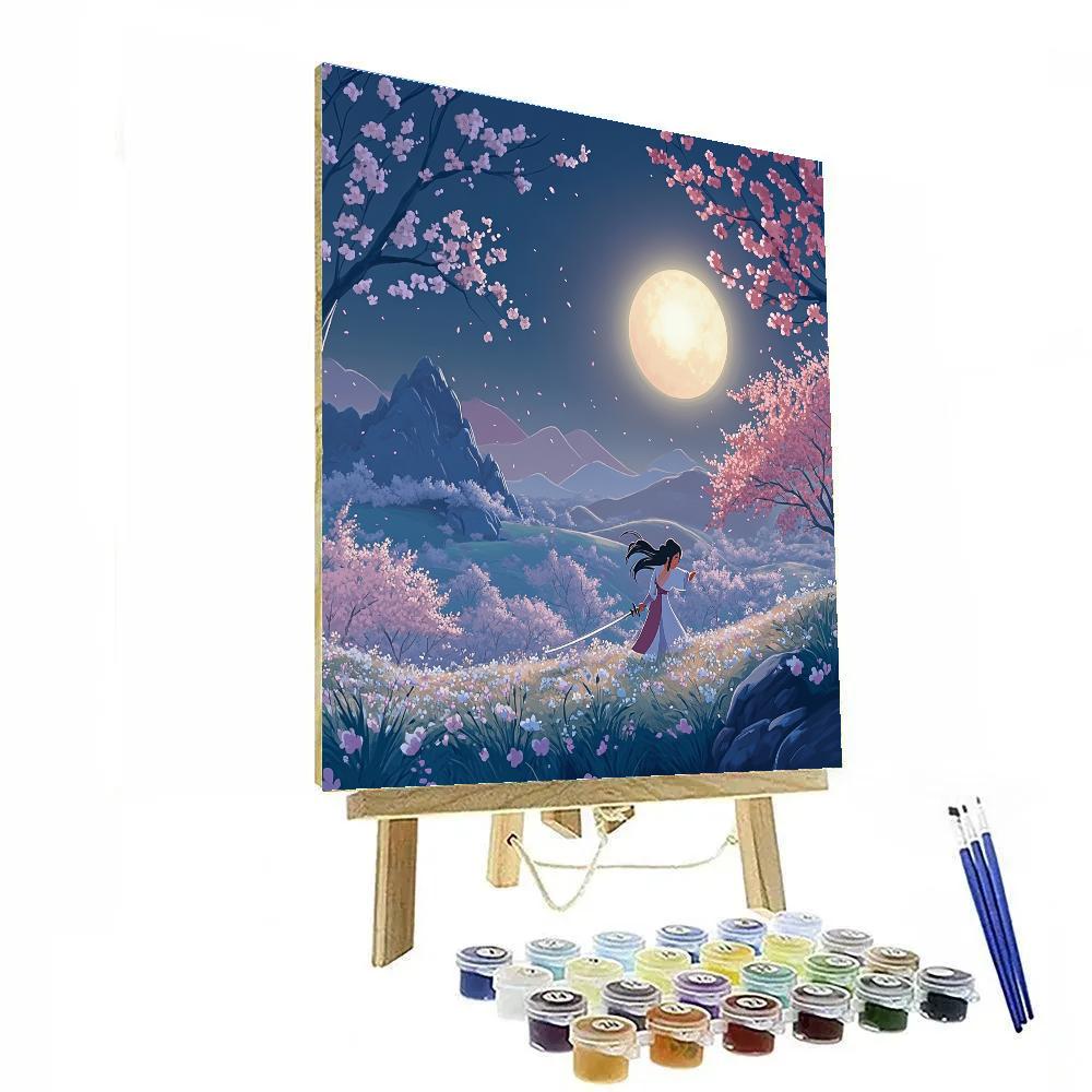 Mulan’s Moonlit Training painting number kit