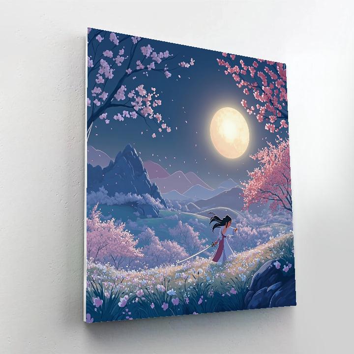 Mulan’s Moonlit Training painting number kit