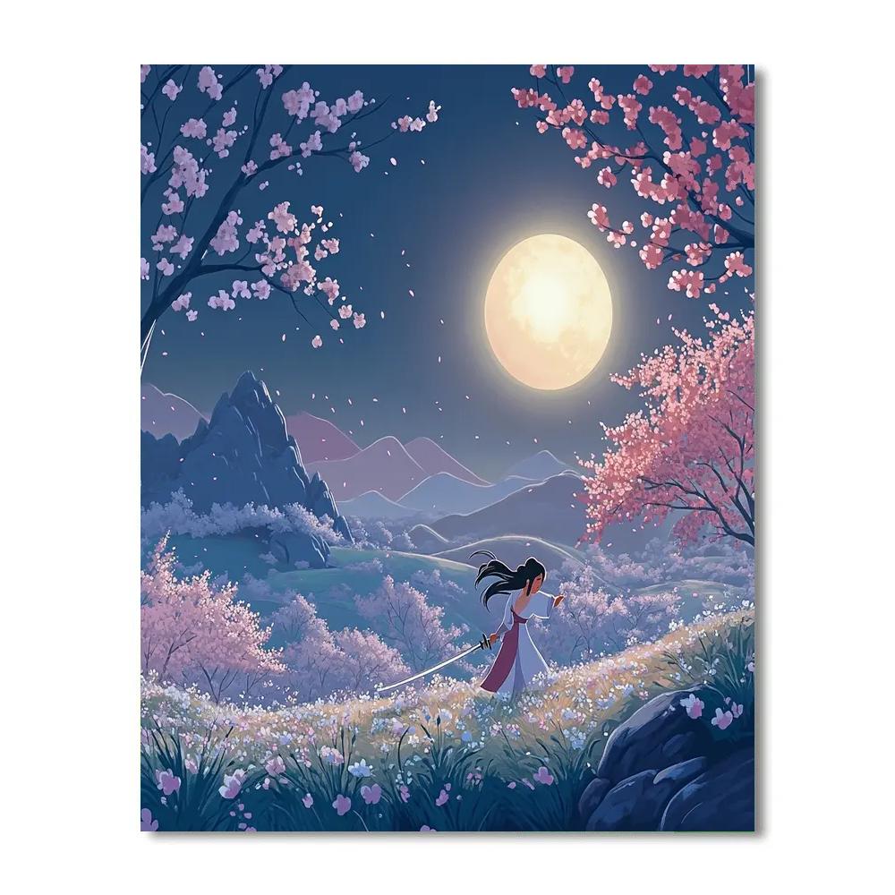 Mulan’s Moonlit Training painting number kit