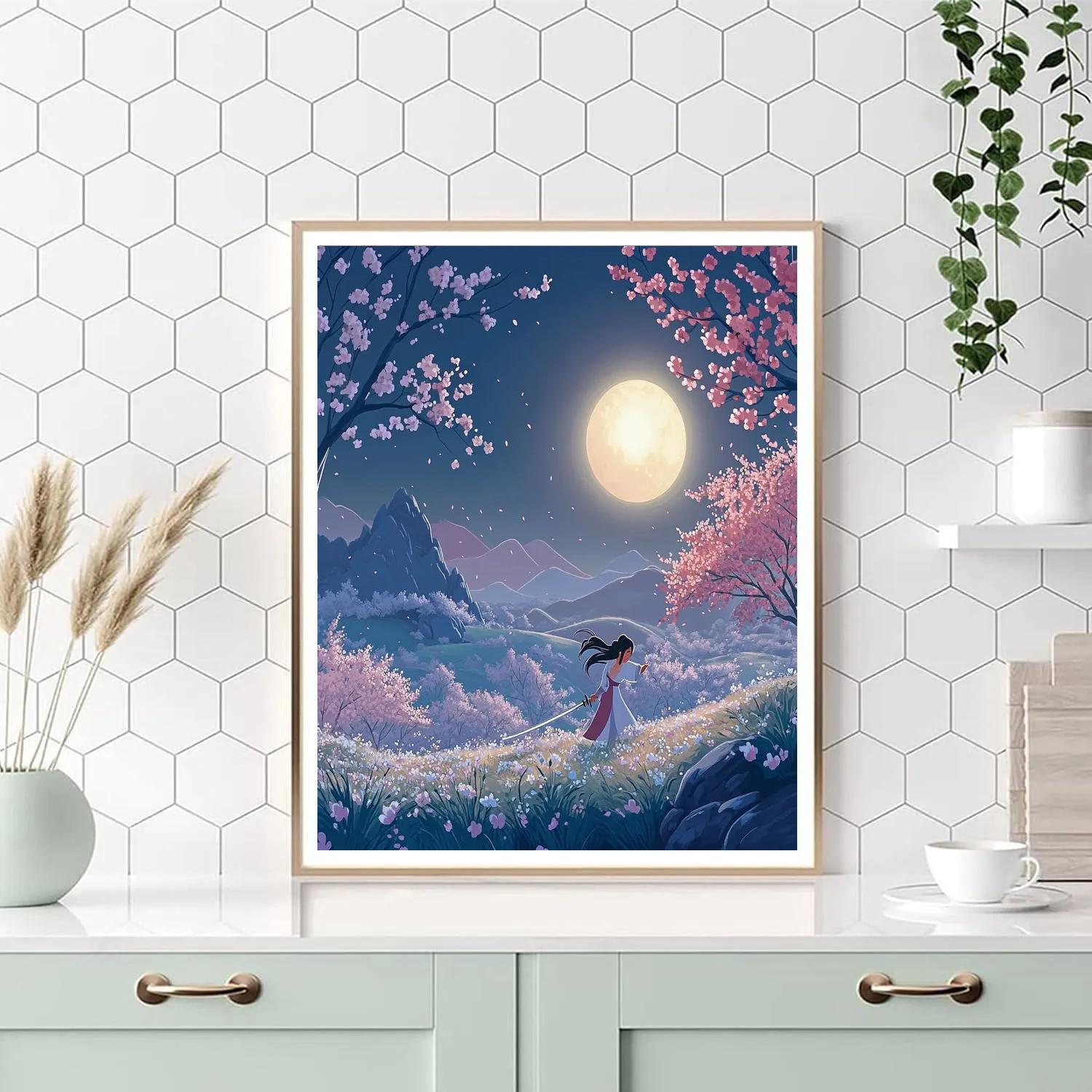 Mulan’s Moonlit Training painting number kit