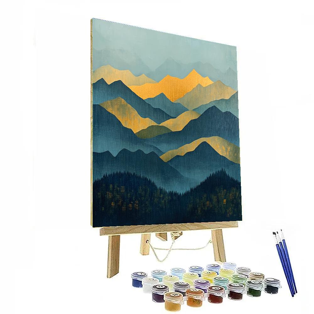 Paul Cézanne Inspired Geometric Mountain Reverie Paint by numbers kits