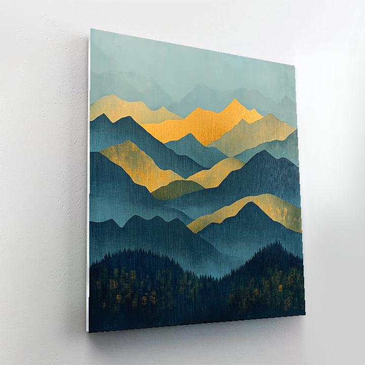 Paul Cézanne Inspired Geometric Mountain Reverie Paint by numbers kits