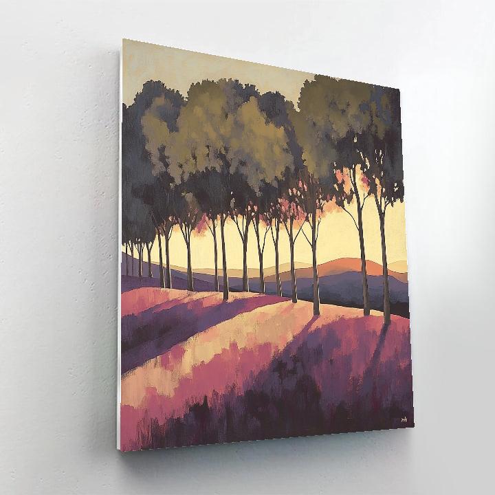 Paul Cézanne Inspired Twilight Orchard Abstraction paint by numbers