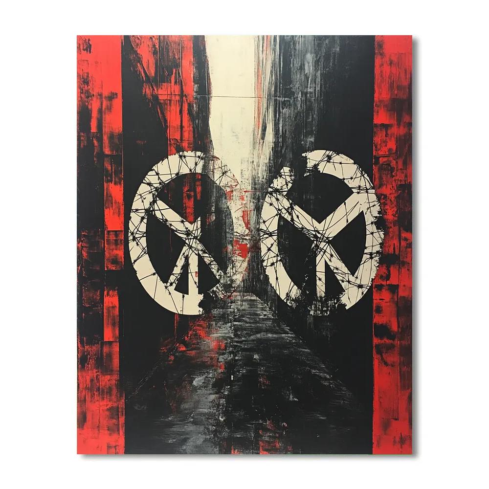 Banksy Inspired Anti-War Resonance DIY paint by numbers