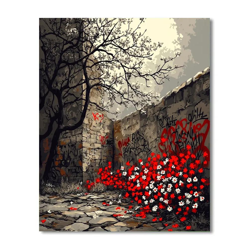 Banksy Inspired Natures Disguise paint by numbers