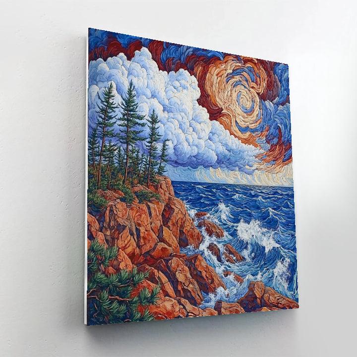 Arthur Lismer Inspired Gale Swept Rocky Shores Numbered painting kits