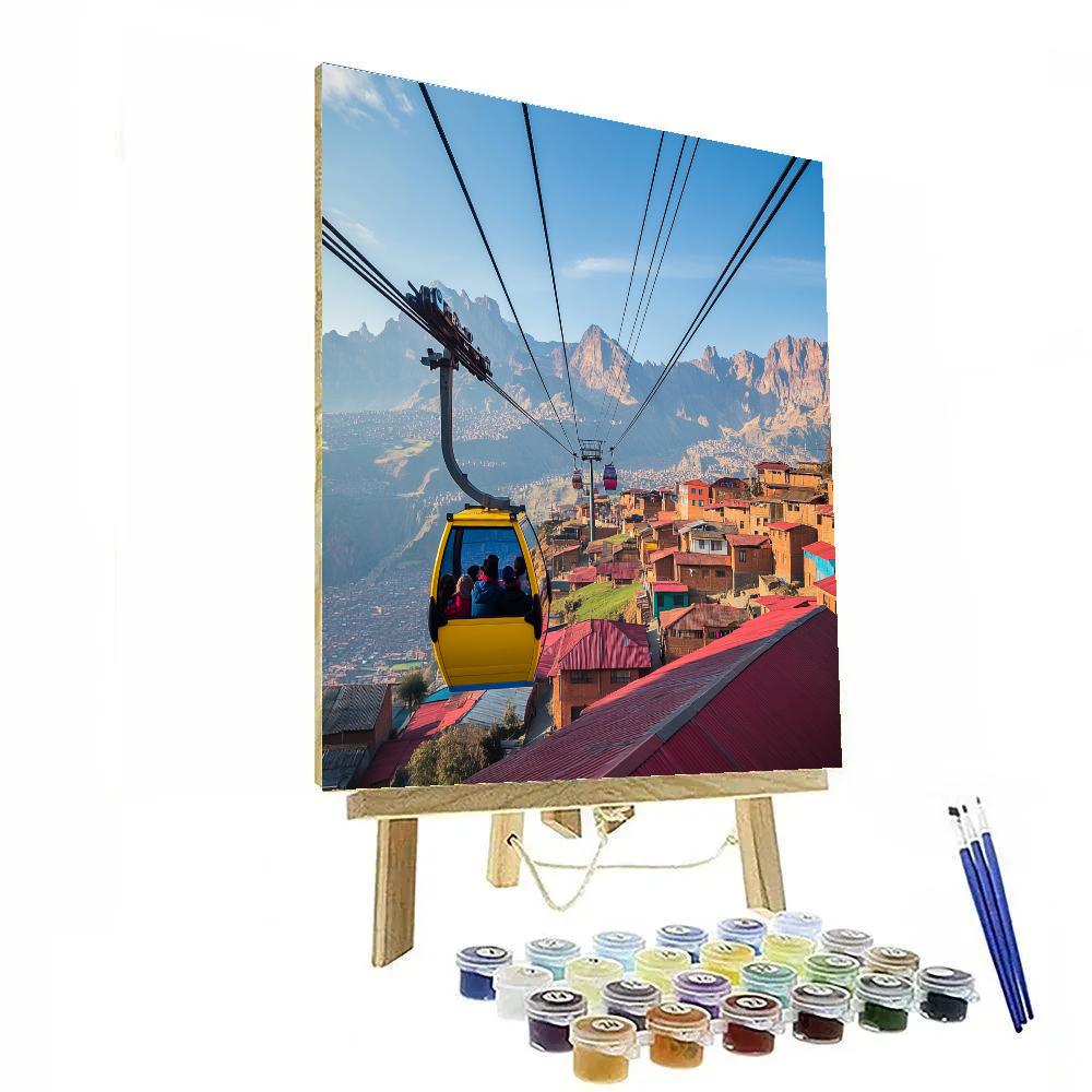 La Paz Cable Car Panorama – La Paz, Bolivia paint by color