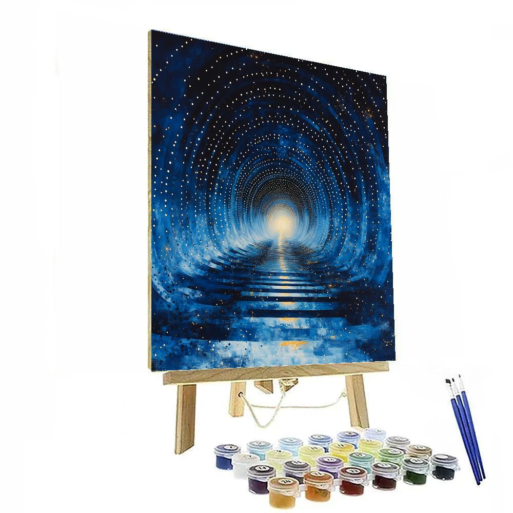 Yayoi Kusama Inspired Nebula Of Dots Number painting