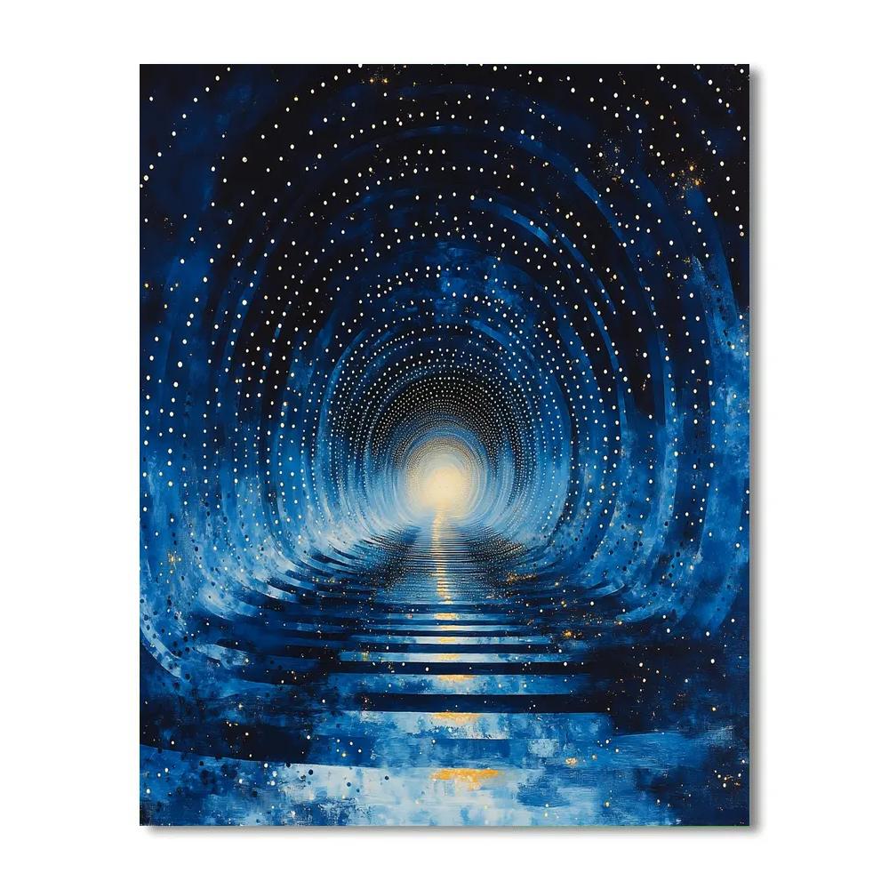 Yayoi Kusama Inspired Nebula Of Dots Number painting