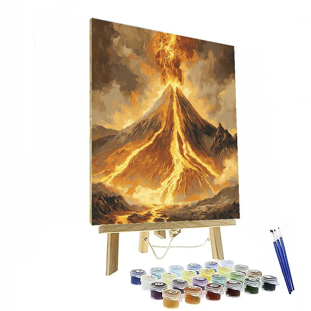 Michelangelo Inspired Volcanic Symphony paint by color