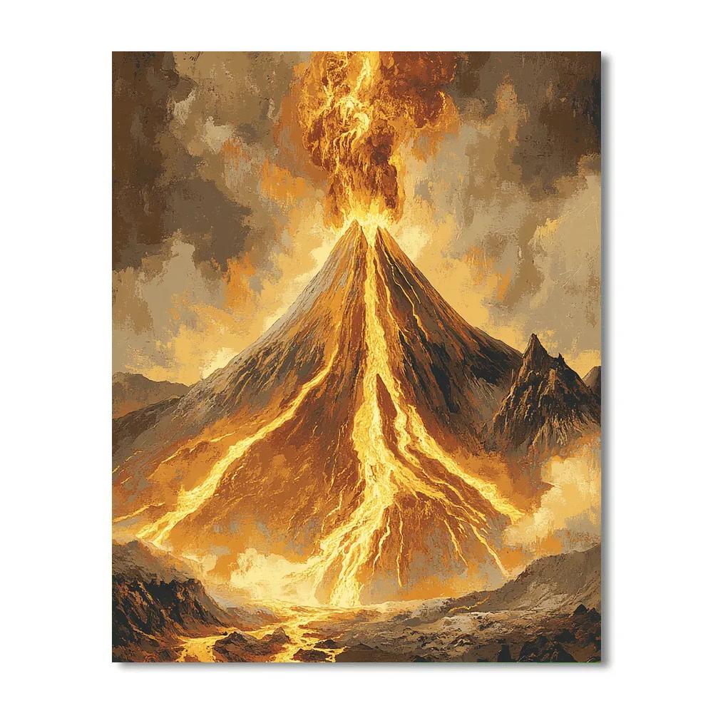 Michelangelo Inspired Volcanic Symphony paint by color