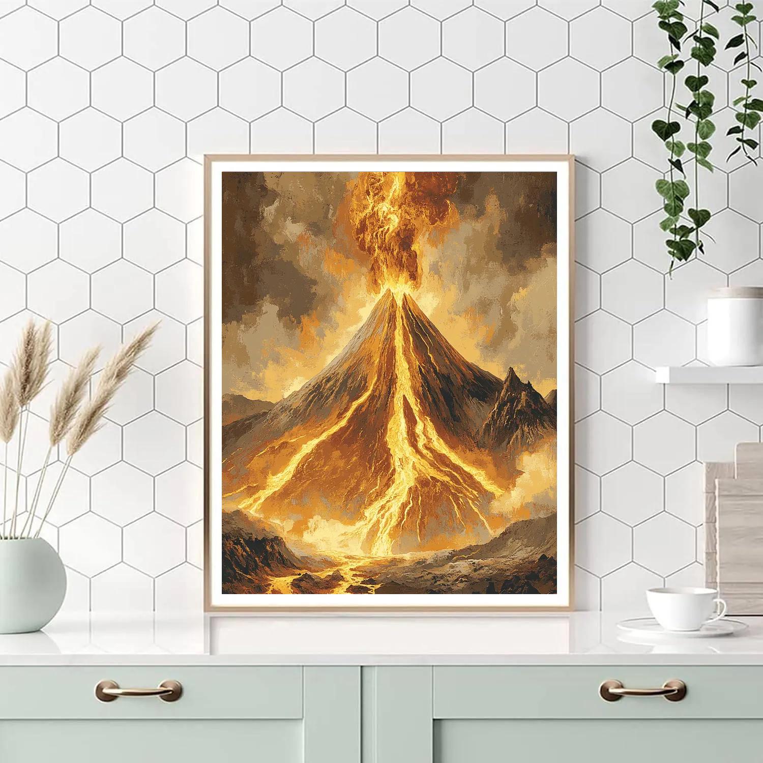 Michelangelo Inspired Volcanic Symphony paint by color
