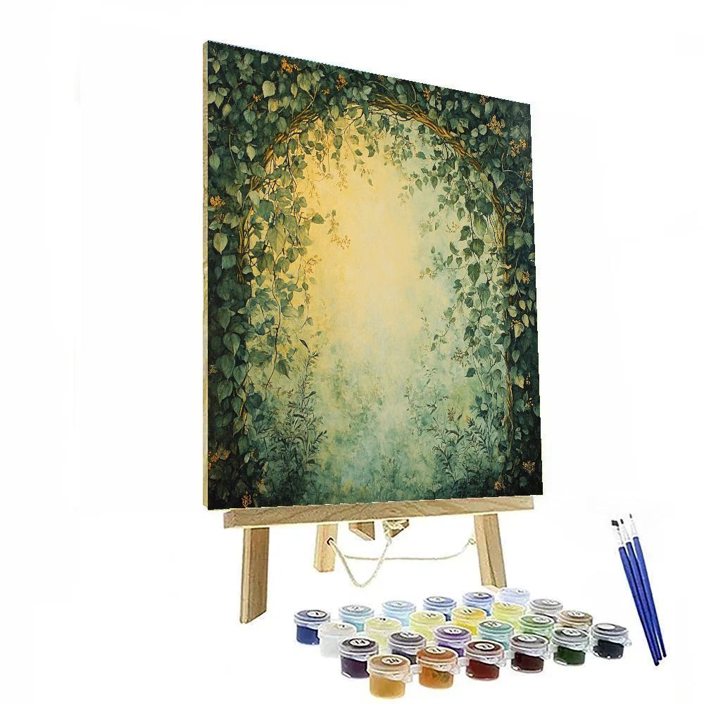 Michelangelo Inspired Botanical Arch Number painting