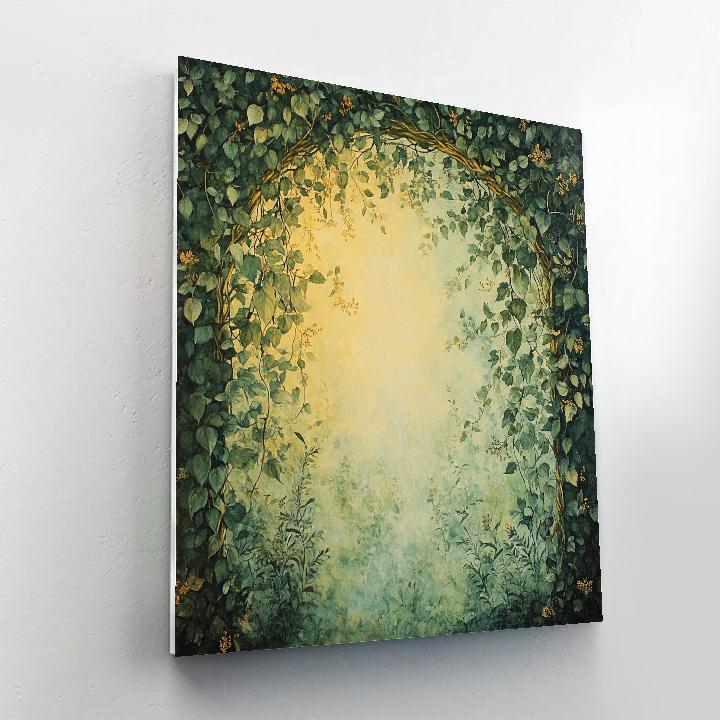 Michelangelo Inspired Botanical Arch Number painting