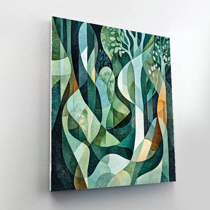 Max Ernst Inspired Abstract Forest Reverie painting number kit