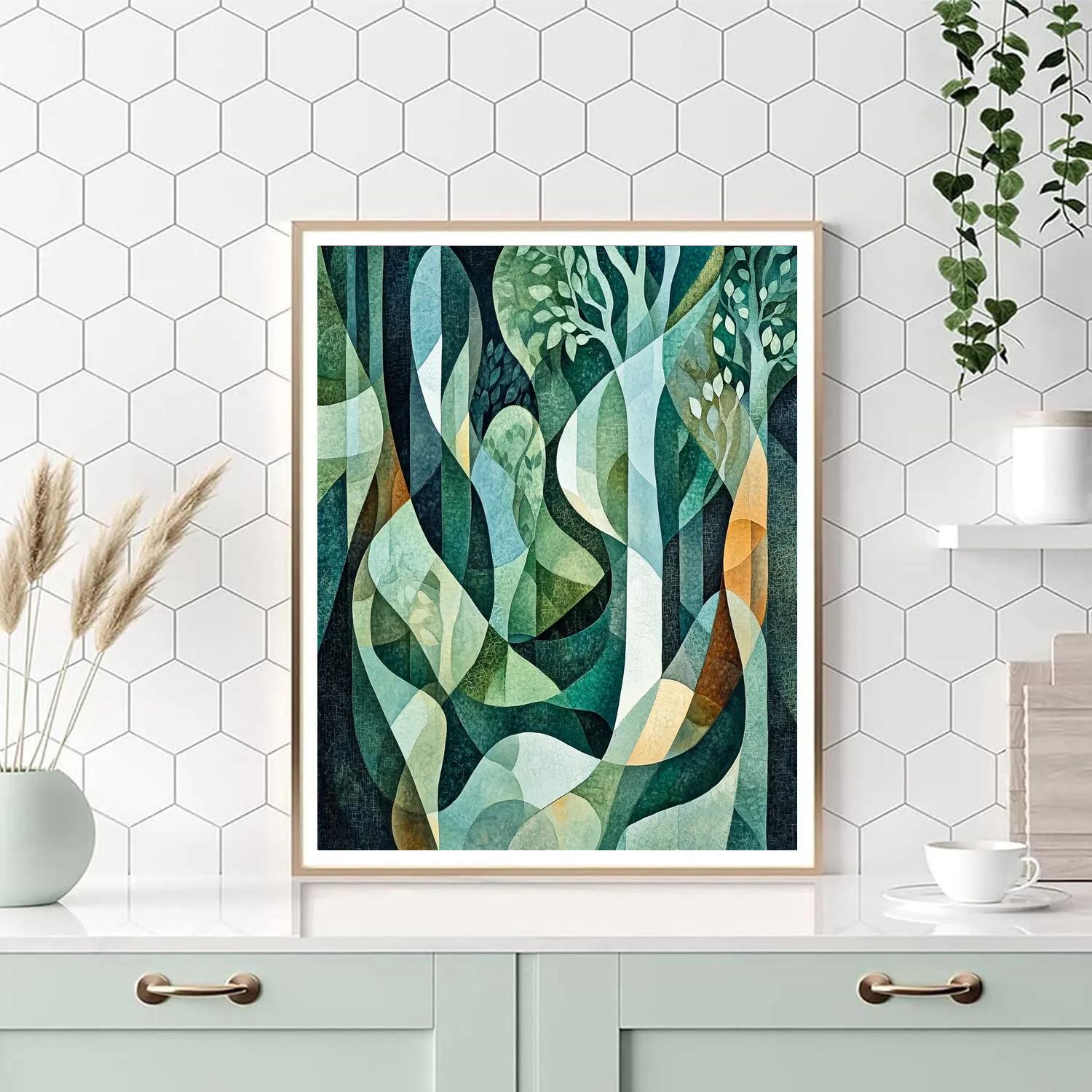 Max Ernst Inspired Abstract Forest Reverie painting number kit