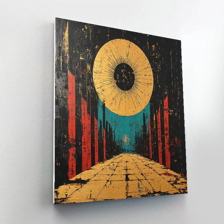 Jean-Michel Basquiat Inspired Silent Solar Language Number painting