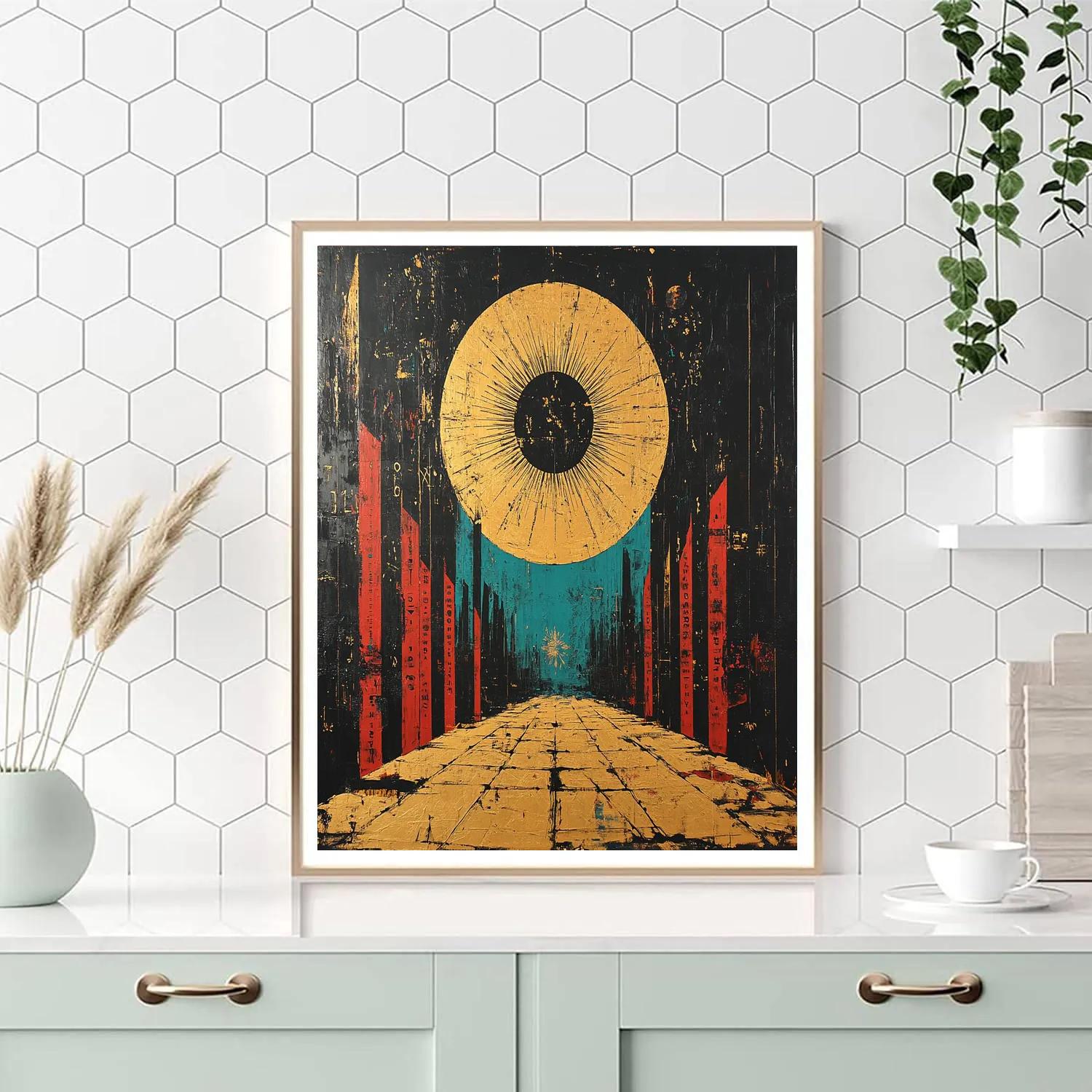 Jean-Michel Basquiat Inspired Silent Solar Language Number painting
