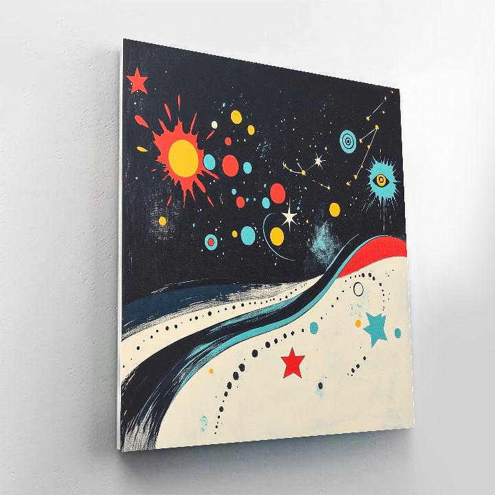 Joan Miró Inspired Dreamlike Constellations Number painting