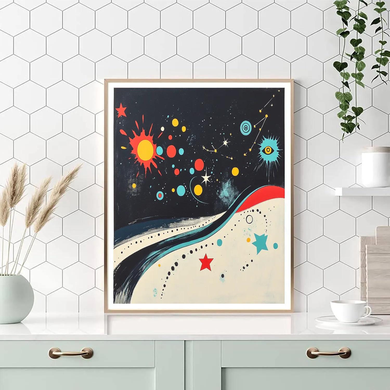 Joan Miró Inspired Dreamlike Constellations Number painting