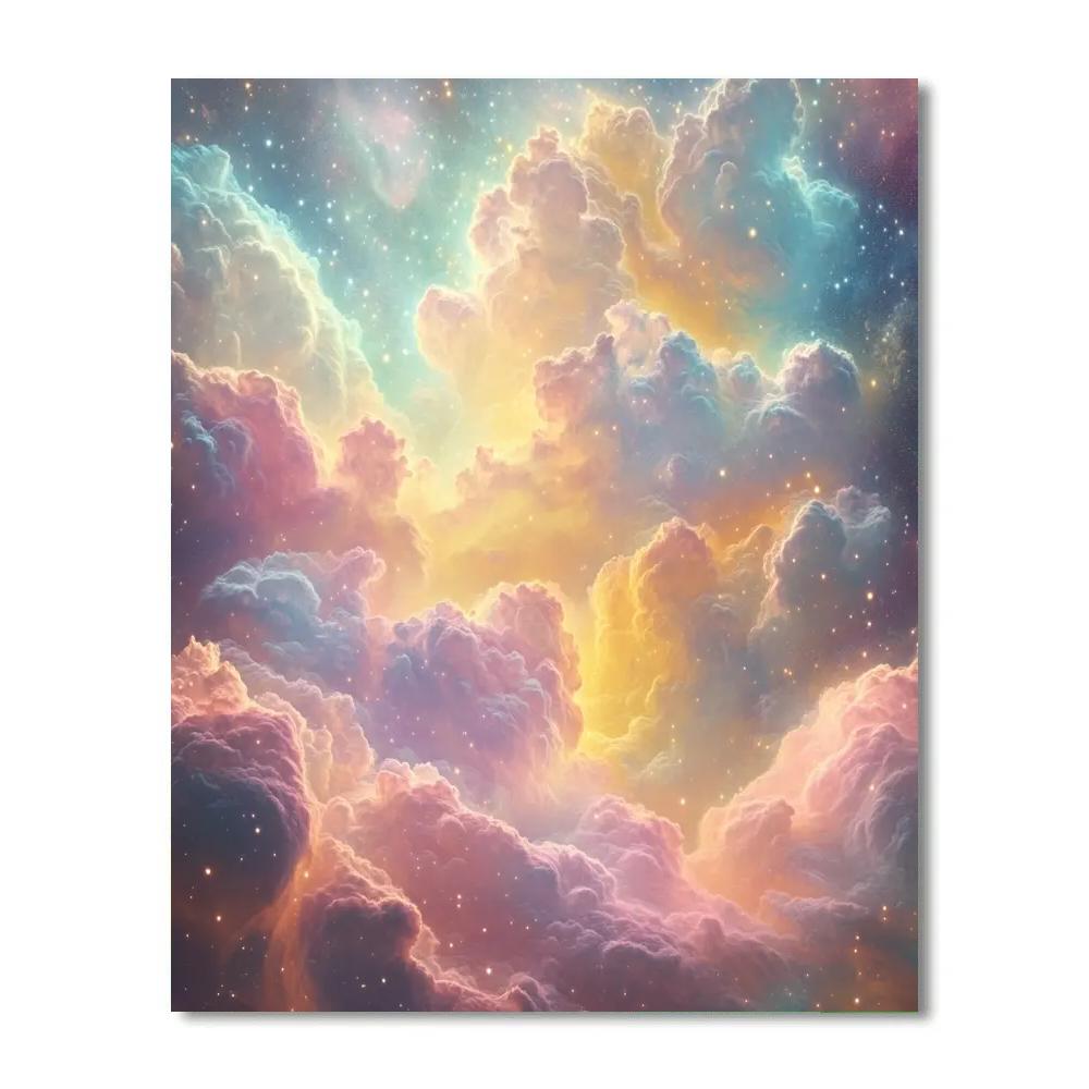 Edgar Degas Inspired Celestial Dance paint by color