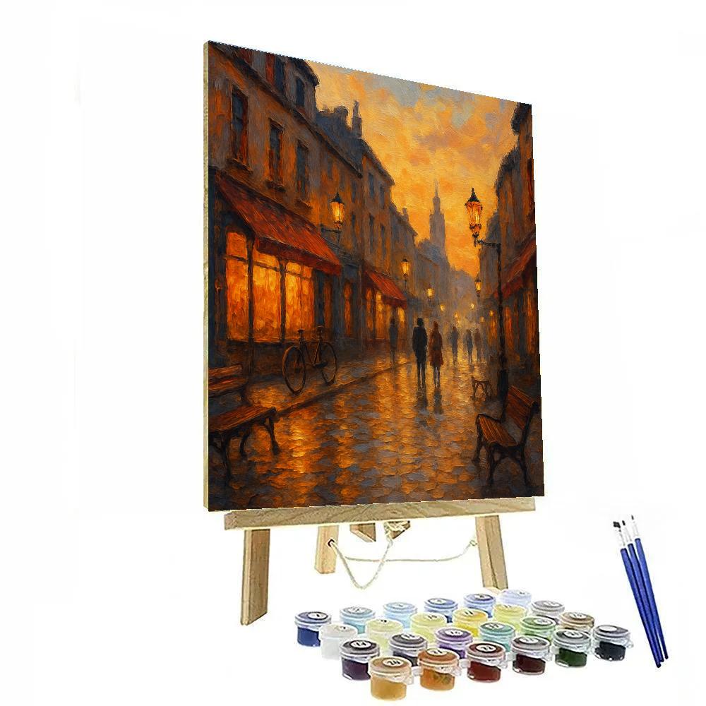 Cozy Sunset Lane painting number kit