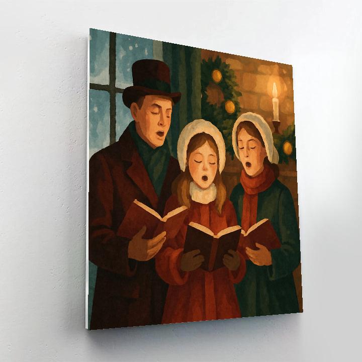 Hearthside Carolers Number painting