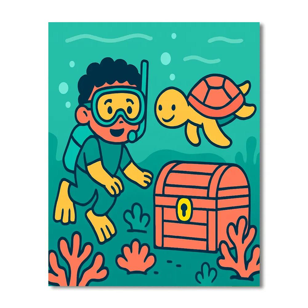 Treasure Coral Detective Number painting