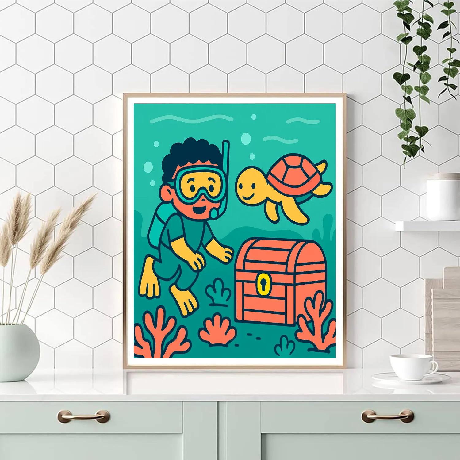 Treasure Coral Detective Number painting