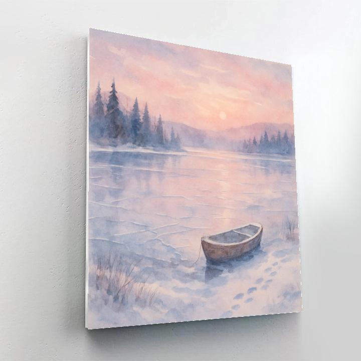 Frozen Lake Reflections At Dawn Paint by numbers kits