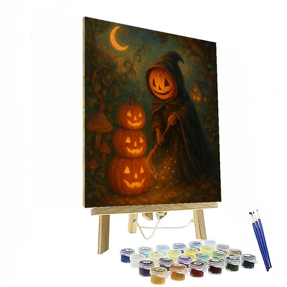 Cloaked Jack With Golden Sparkles Painting by numbers kit