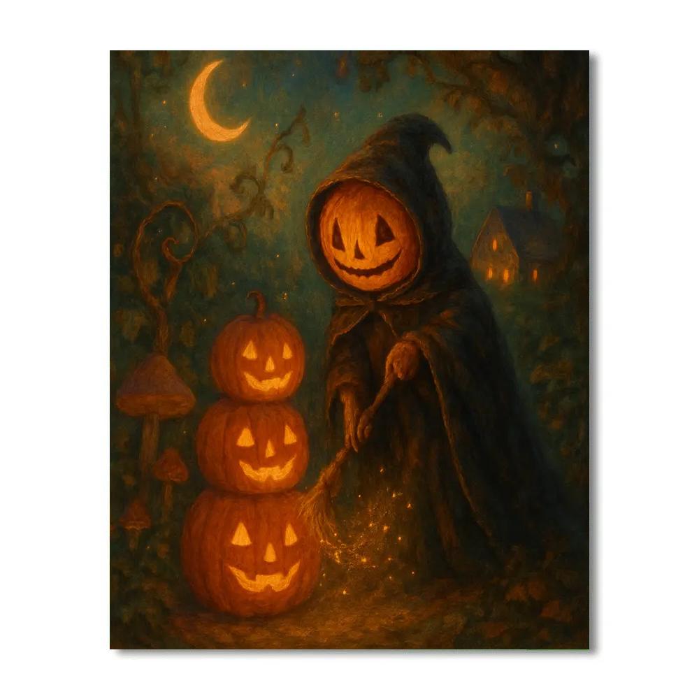 Cloaked Jack With Golden Sparkles Painting by numbers kit