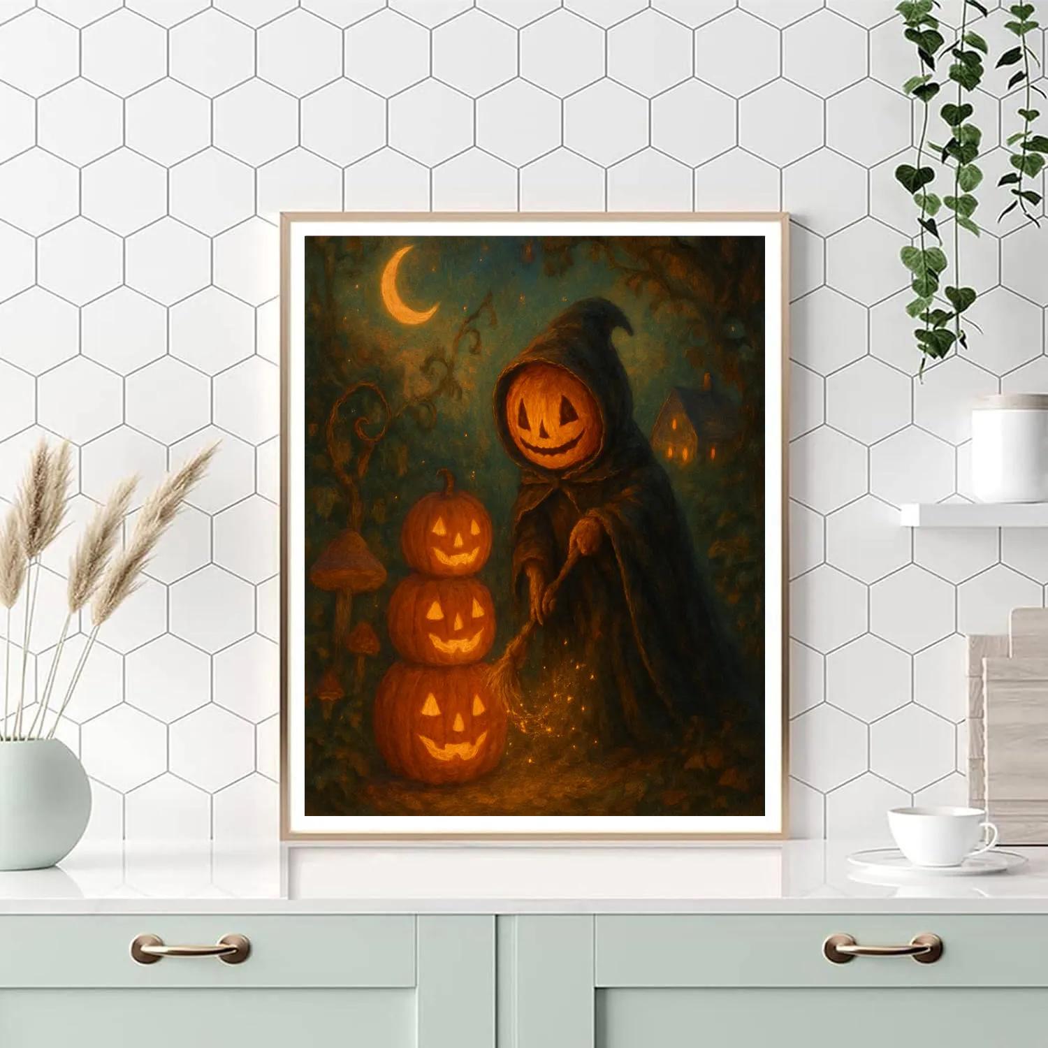 Cloaked Jack With Golden Sparkles Painting by numbers kit