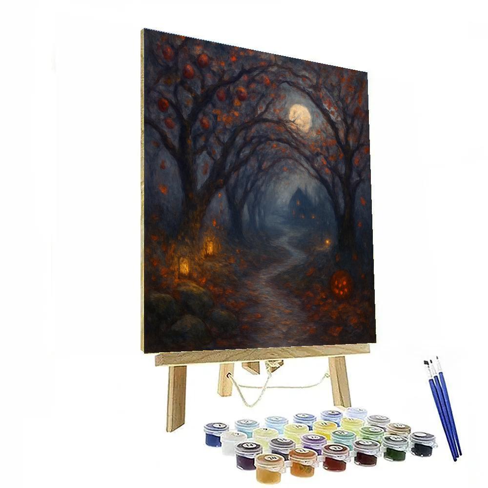 Haunted Orchard Path Painting by numbers kit