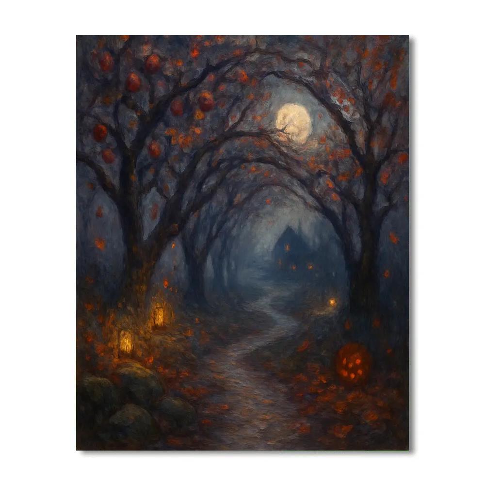 Haunted Orchard Path Painting by numbers kit
