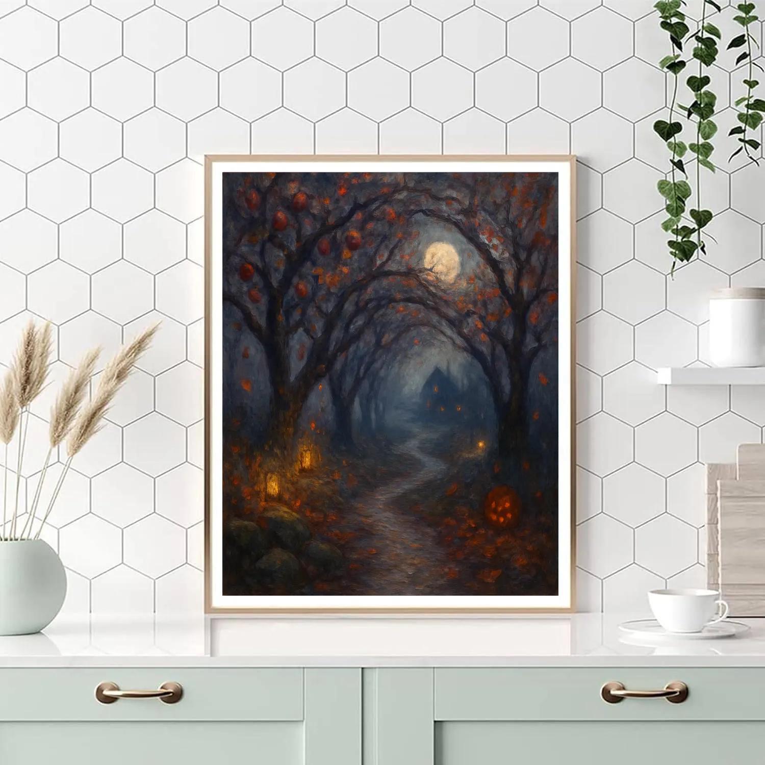 Haunted Orchard Path Painting by numbers kit