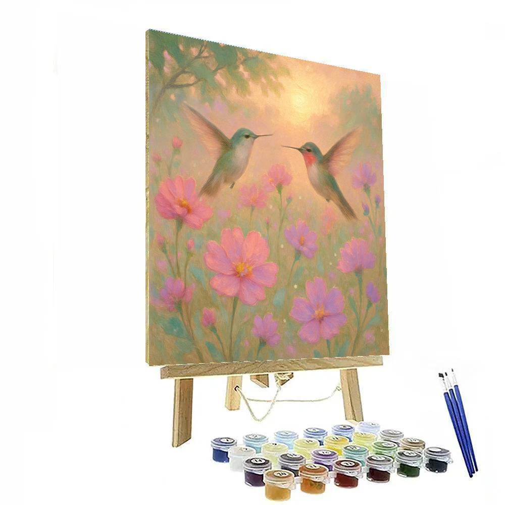 Hummingbird Tea Hour Painting by numbers kit