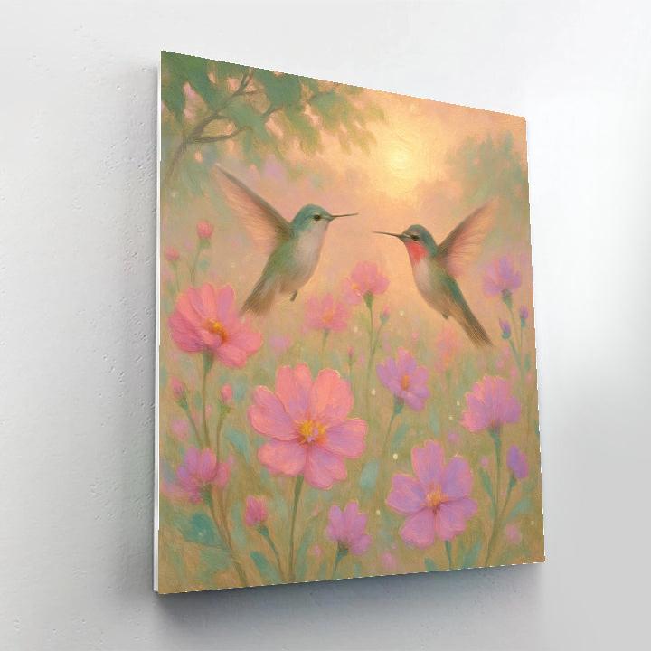 Hummingbird Tea Hour Painting by numbers kit
