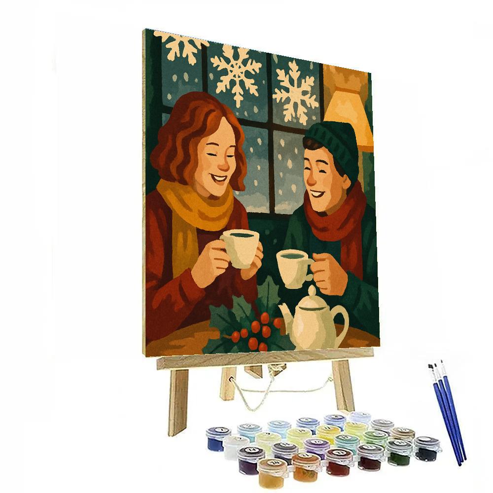 Snowflake Tea Party paint by number