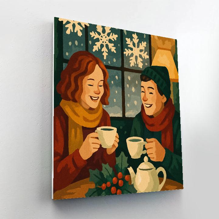 Snowflake Tea Party paint by number