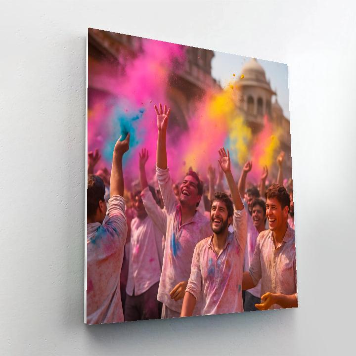 Holi Powder Celebration In Mathura DIY paint by numbers