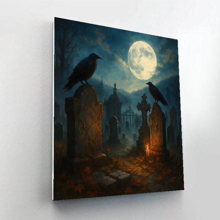 Ravenstone Cemetery Twilight DIY paint by numbers