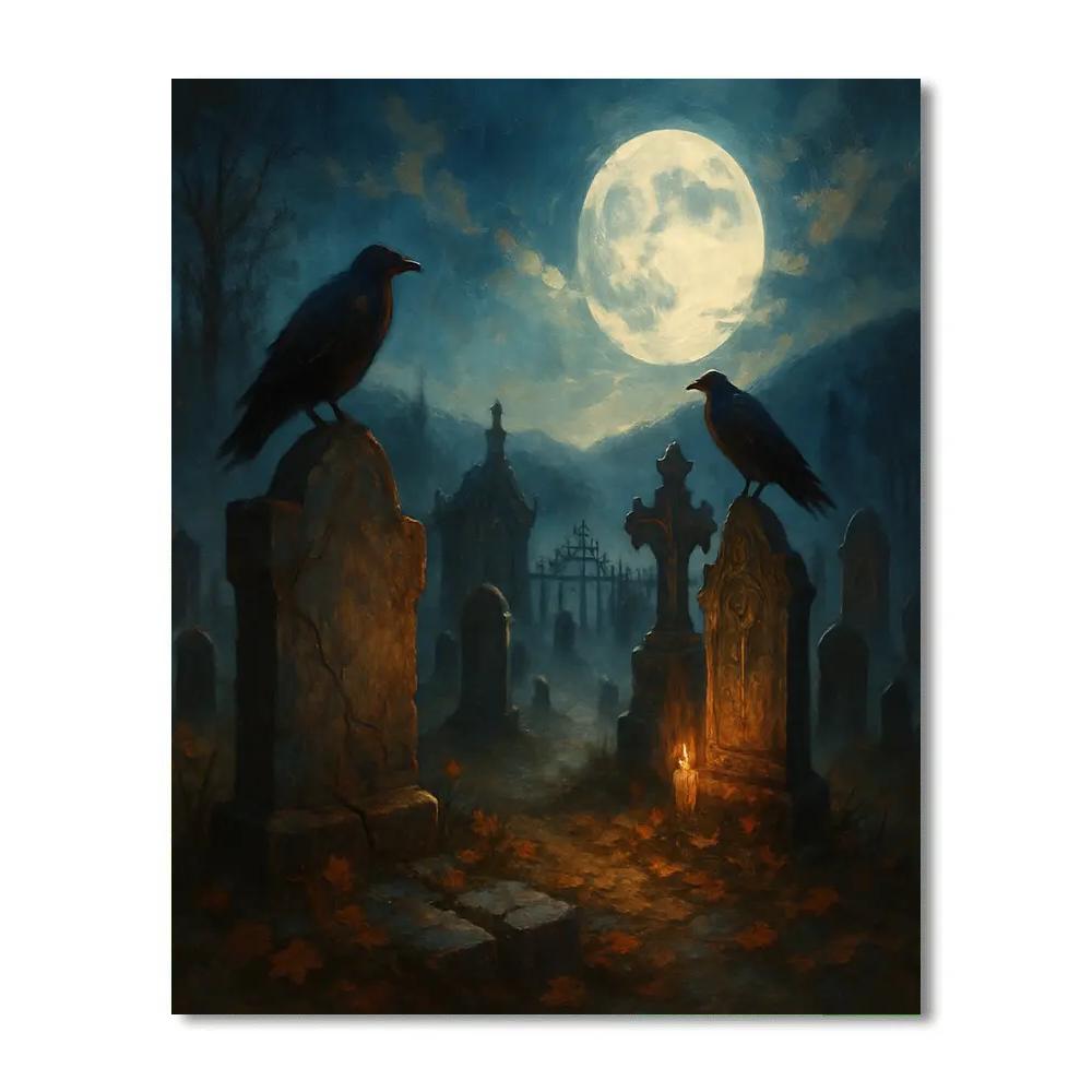 Ravenstone Cemetery Twilight DIY paint by numbers