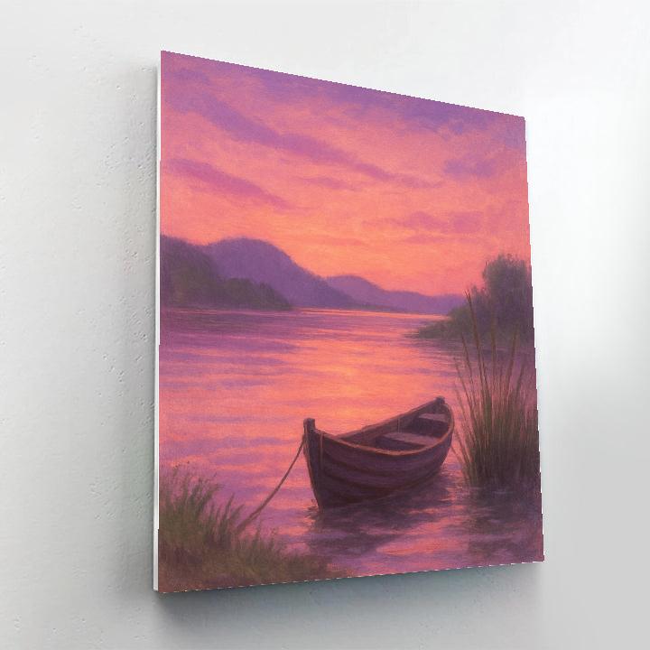 Lavender Dusk At The Fishermans Cove Painting by numbers kit