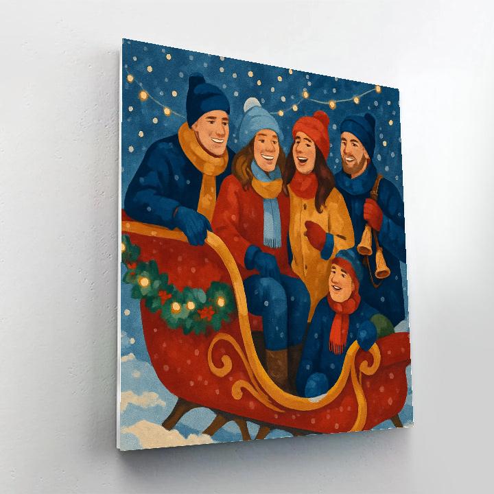 Starlit Sleigh Party DIY paint by numbers