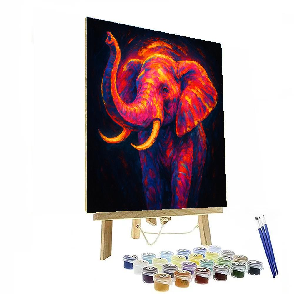 Regal Elephant Color Block paint by color