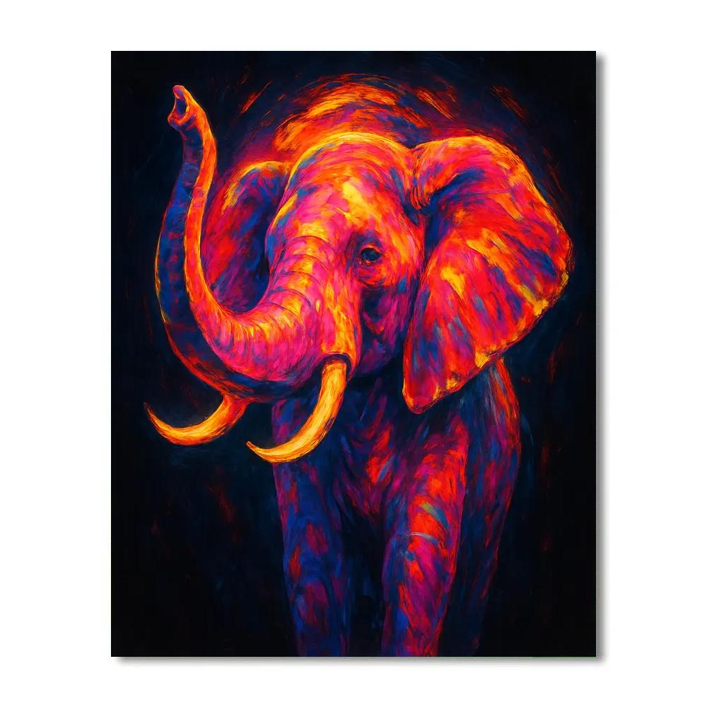 Regal Elephant Color Block paint by color