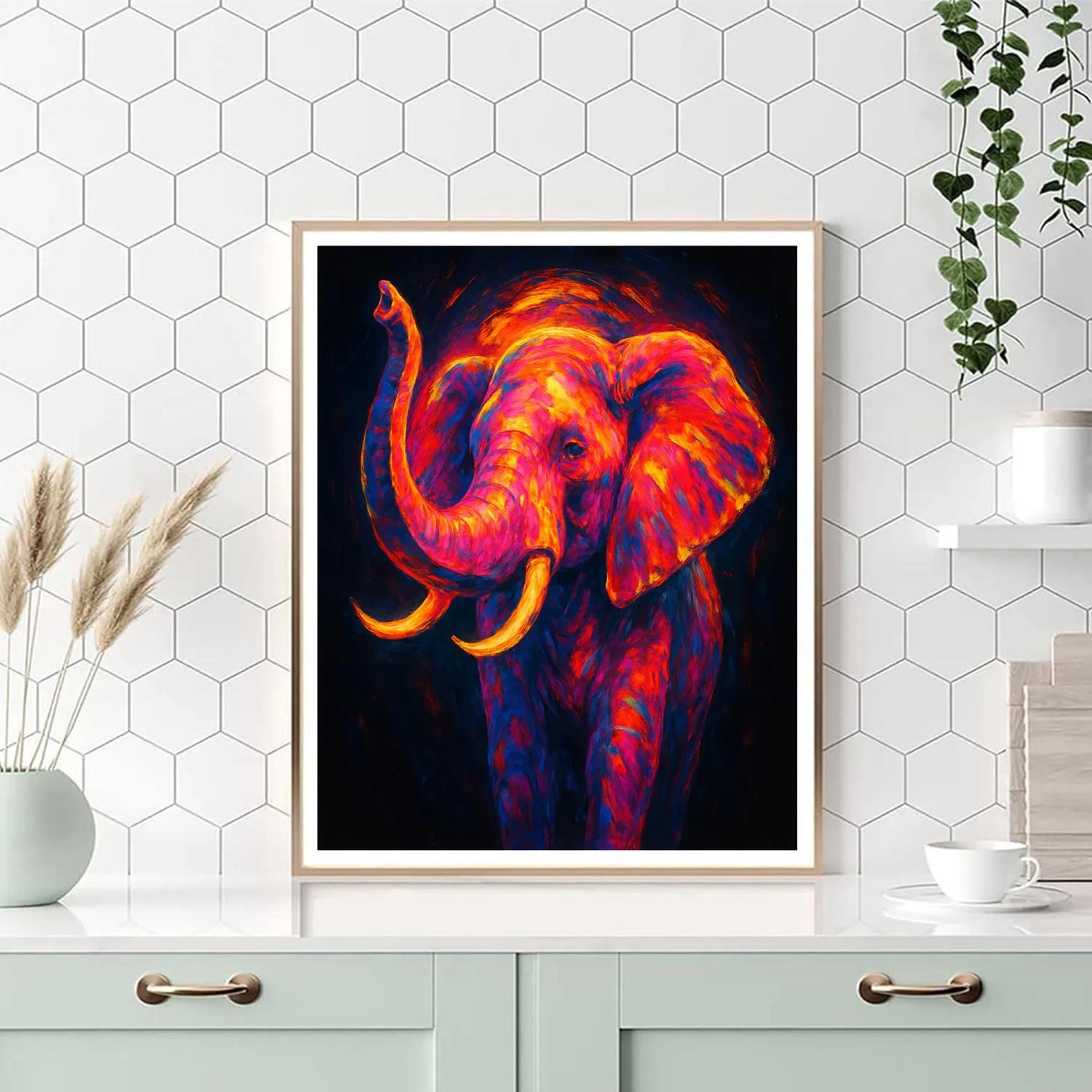 Regal Elephant Color Block paint by color