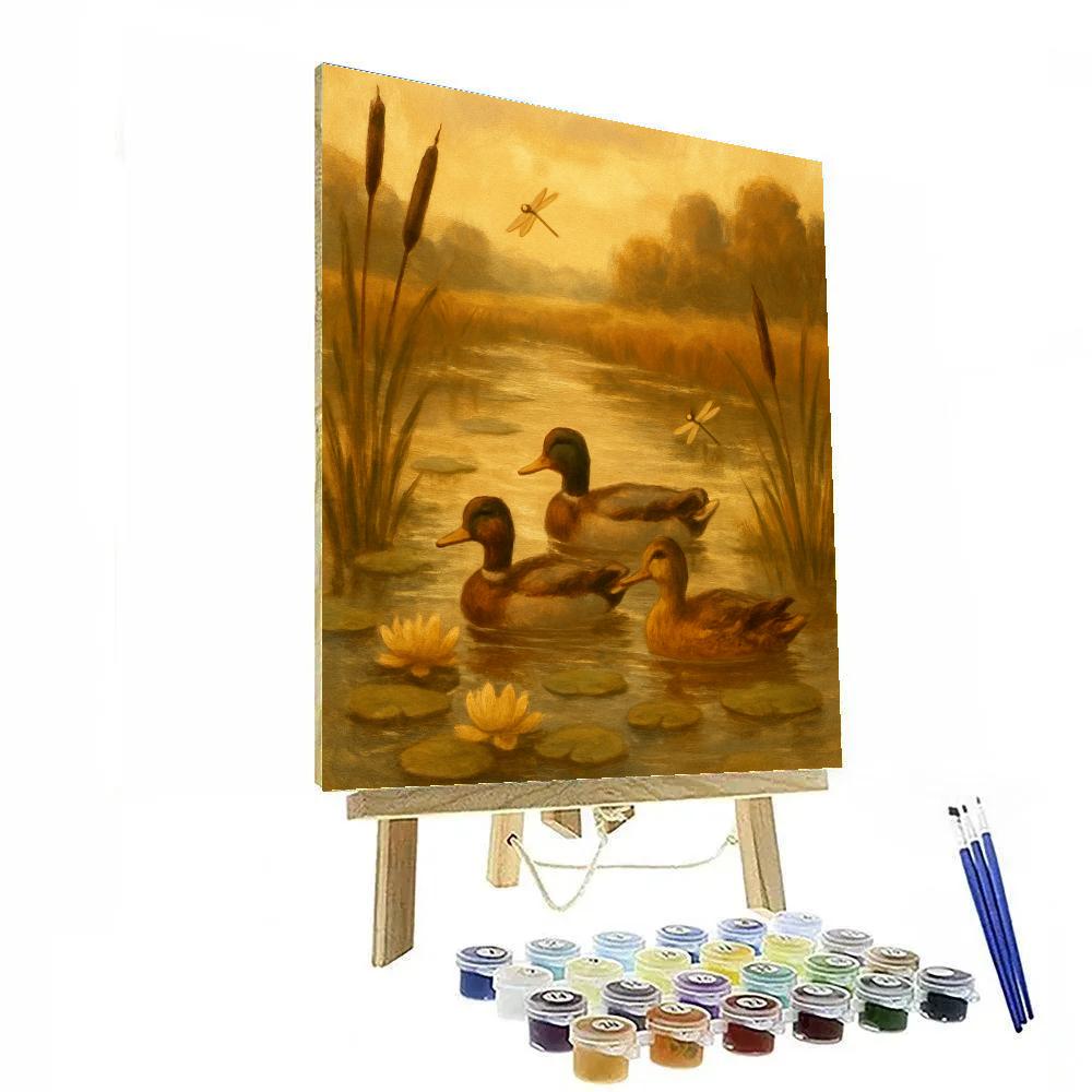 Pond Duckside Afternoon Painting by numbers kit