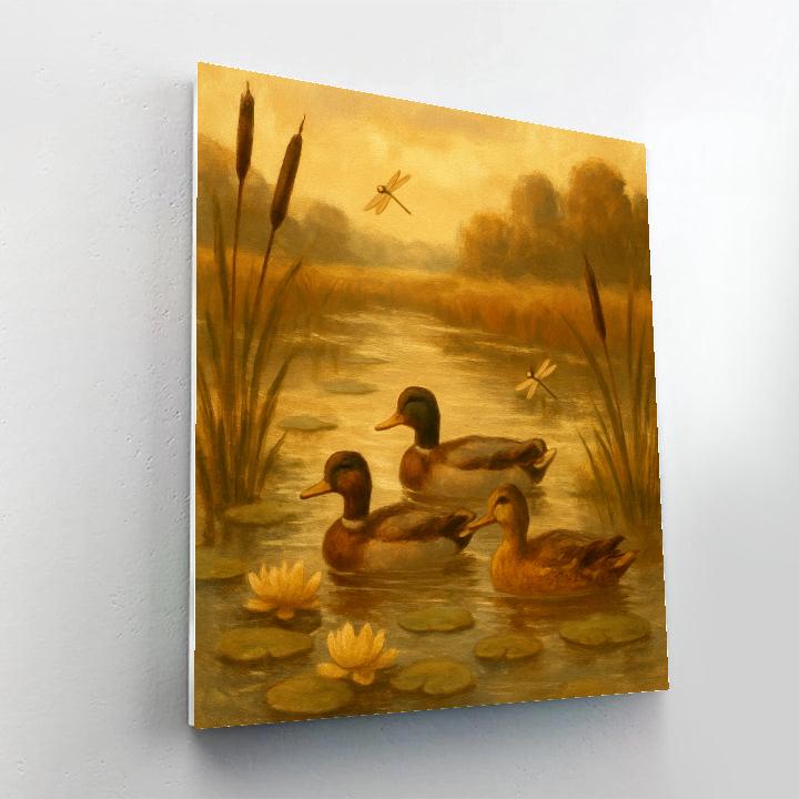 Pond Duckside Afternoon Painting by numbers kit